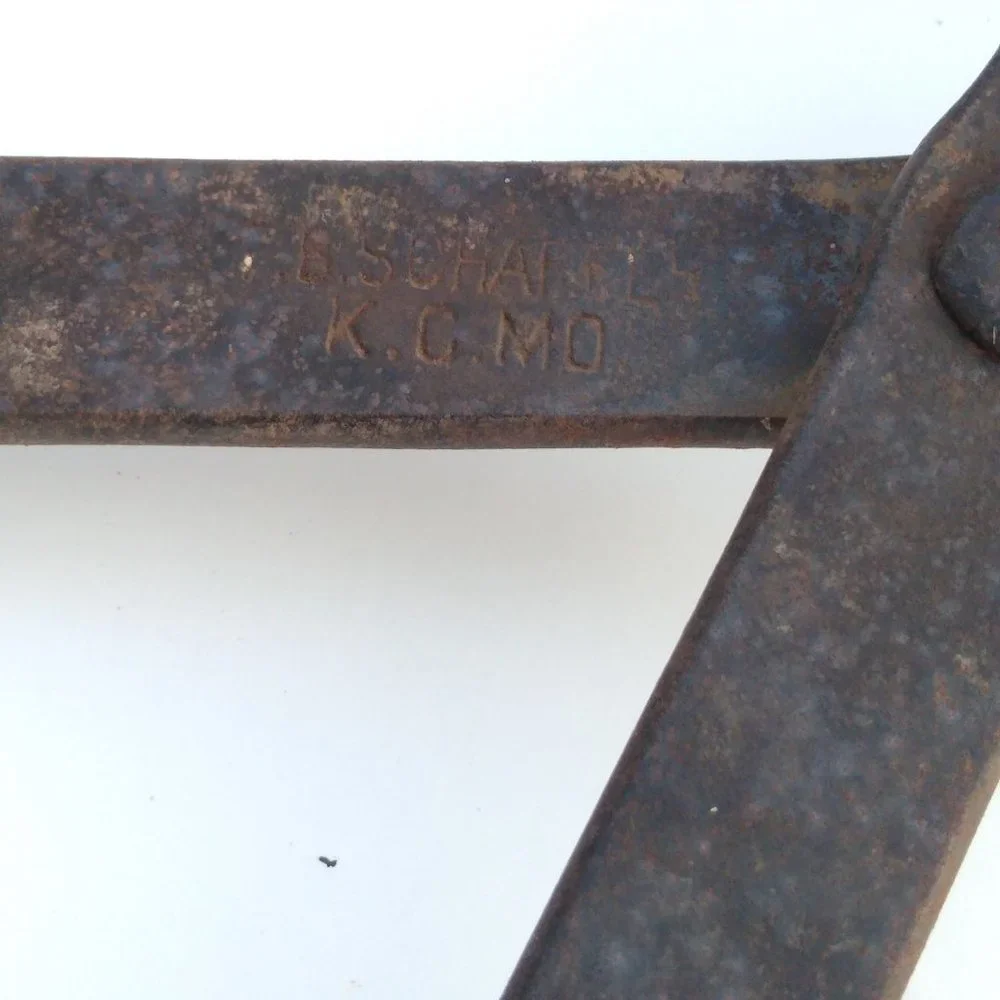 T. B. Schaffer Ice Block Tongs Decor Item Antique Icehouse Primitive Tool